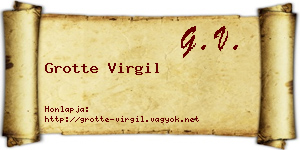 Grotte Virgil névjegykártya